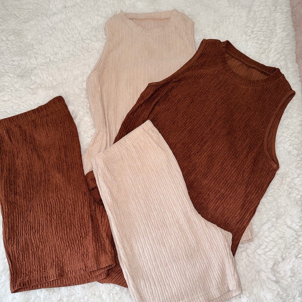 Two-Piece Sleeveless Top and shorts Set pregnancy set of 2 SZ M - Picture 4 of 9